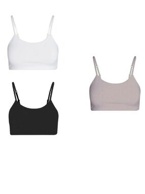 Bleuet - Bleum Petal Bra Bundle - White, Black, Light Pink
